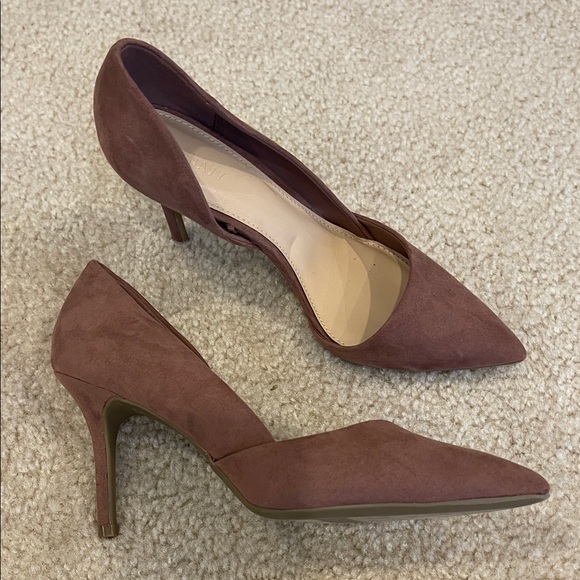 Old Navy faux suede mauve heels - Picture 1 of 7
